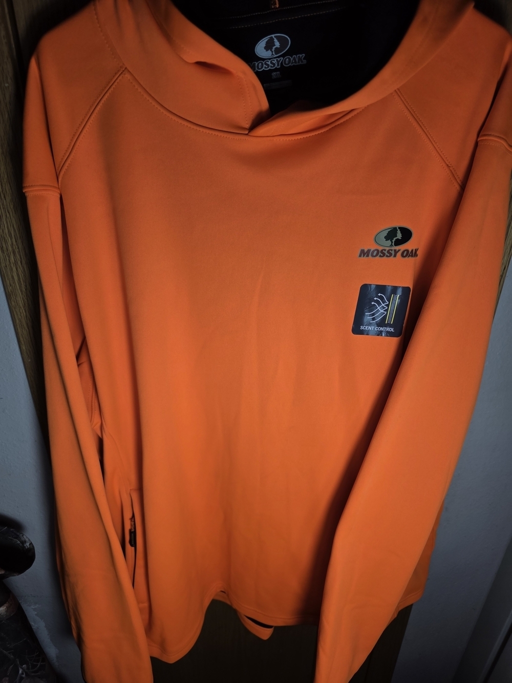 Mossy Oak Men's Blaze Orange Performance Pullover Hoodie 2xl NWT Camo Hunting